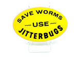 Arbogast Save Worms Use Jitterbugs Sticker