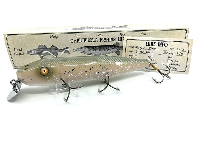 Chautauqua Magnum Musky Pikie in Silver Flash 2020 Color