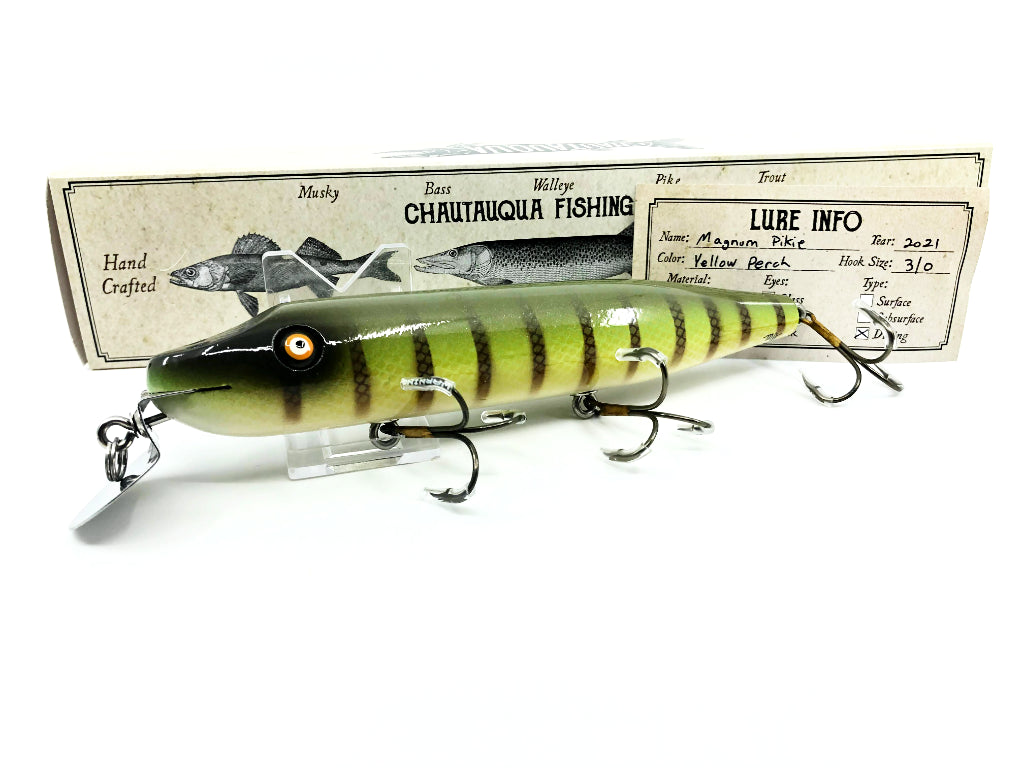 Chautauqua Magnum Musky Pikie in Yellow Perch 2020 Color