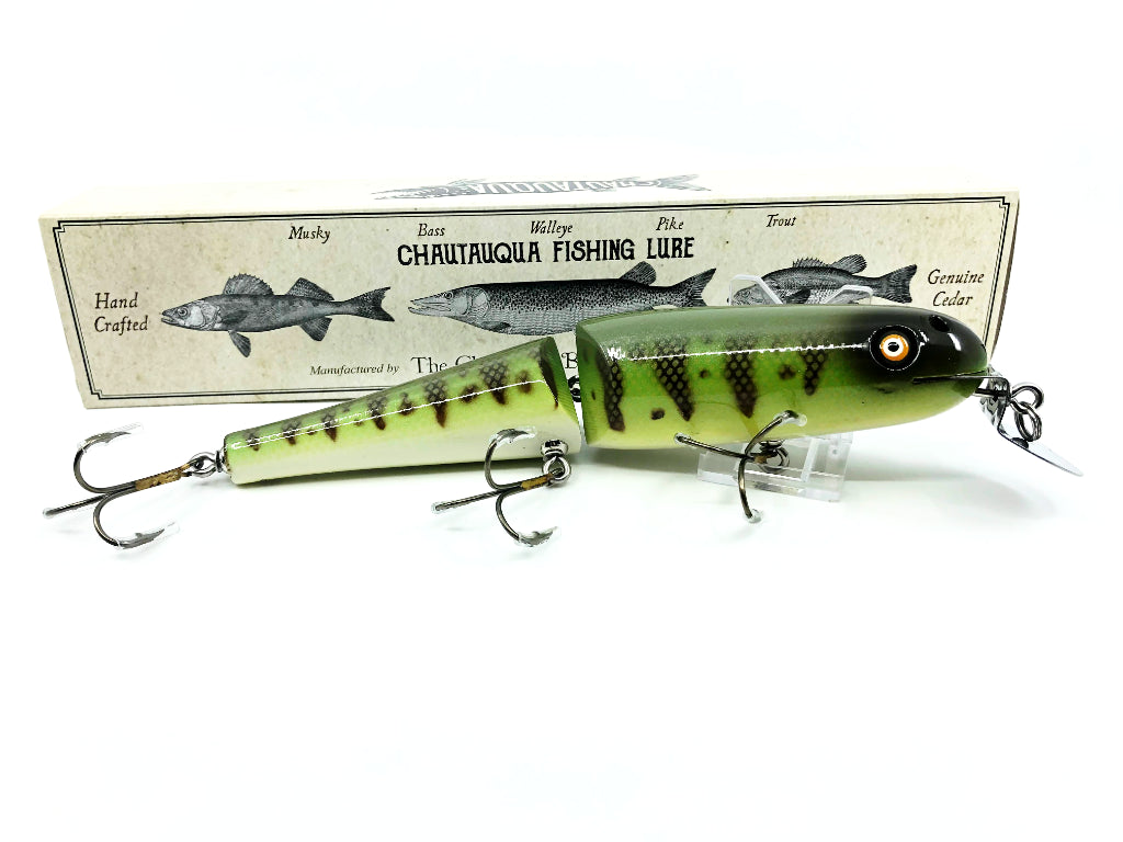Jointed Chautauqua 8" Minnow Musky Lure Yellow Perch Color