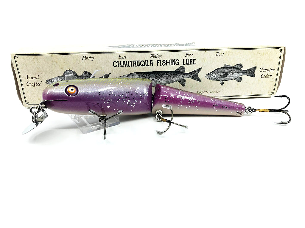 Jointed Chautauqua 8" Minnow Musky Lure Custom Purple Flash 2020 Color