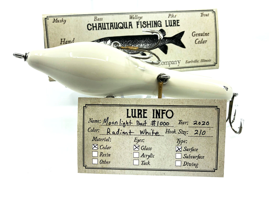 Chautauqua Custom Moonlight Bait #1000 in Radiant White Color