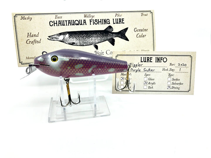 Chautauqua Wiggler Purple Sucker 2020 Color Creek Chub Lip Custom Lure