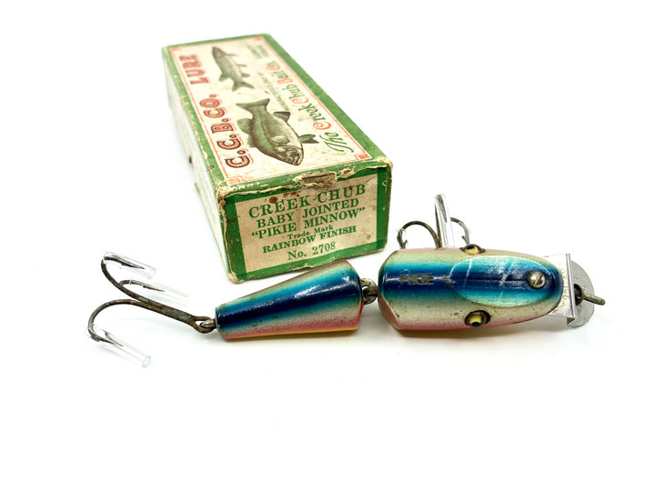 Creek Chub 2700 Baby Jointed Pikie Minnow Rainbow 2708 Color with Box