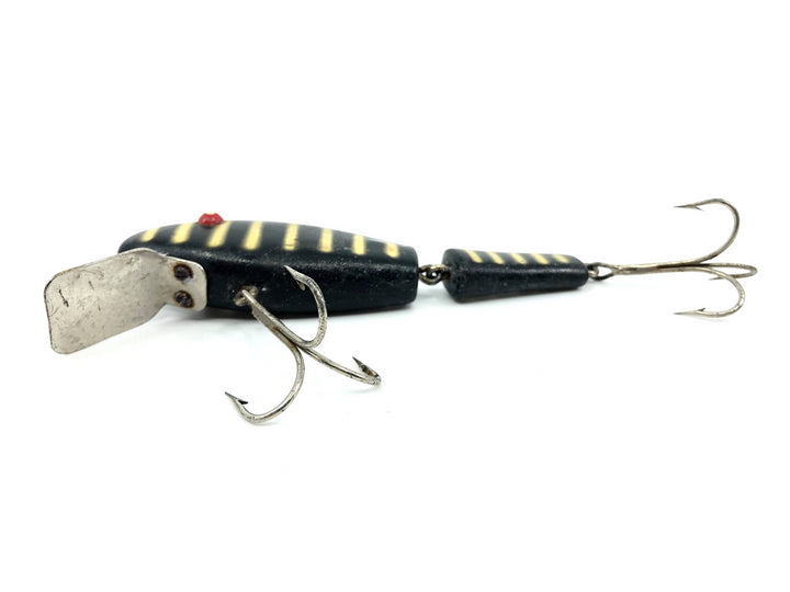 L & S Jumbo Shiner / Muskie-Master Opaque Eyes Black Body White Bars Color