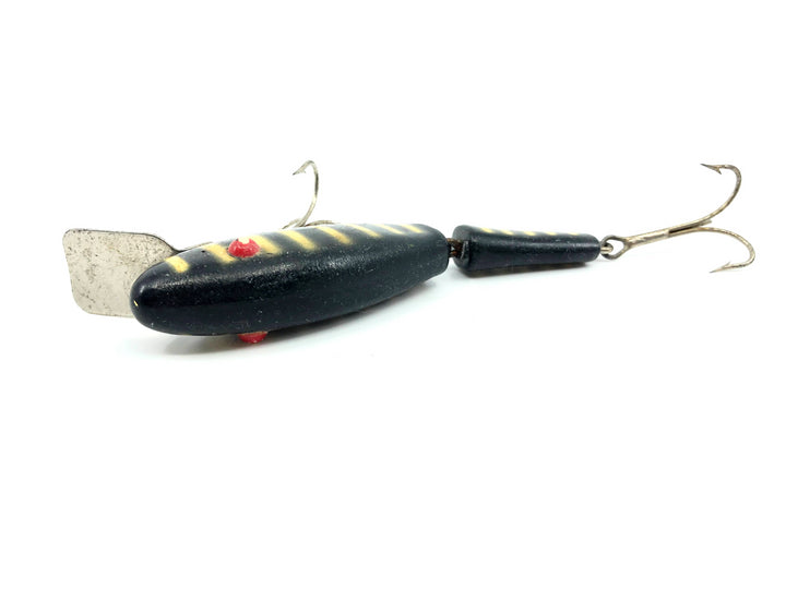 L & S Jumbo Shiner / Muskie-Master Opaque Eyes Black Body White Bars Color