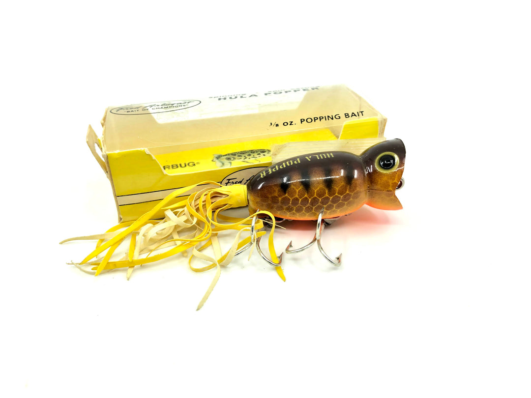 Arbogast Hula Popper Brown Parrott 760-135 Color with Box