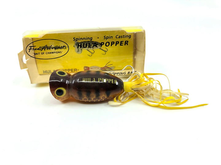 Arbogast Hula Popper Brown Parrott 760-135 Color with Box