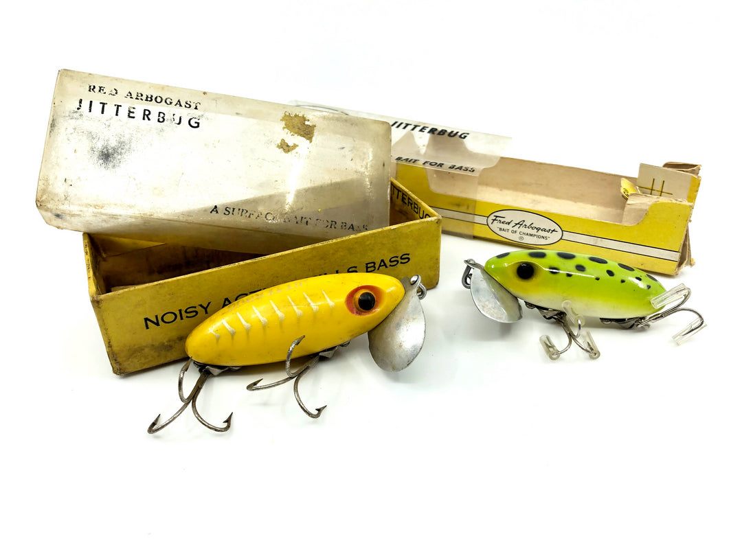 Lot of Two Vintage Arbogast Jitterbugs with Boxes