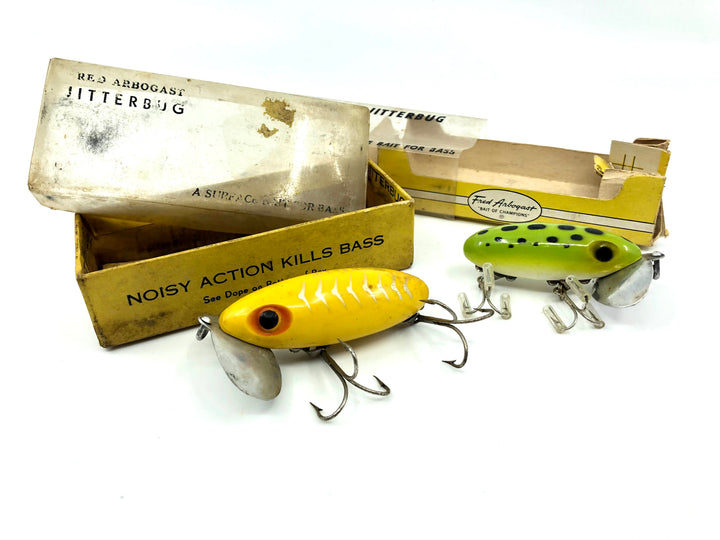 Lot of Two Vintage Arbogast Jitterbugs with Boxes