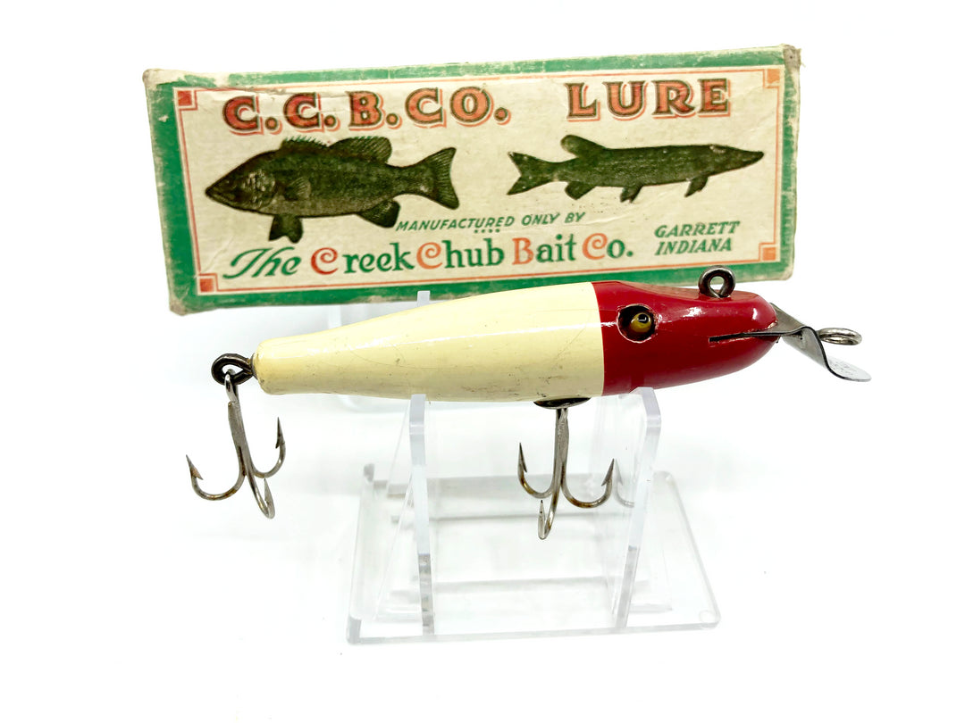Creek Chub Baby Pikie 900 Red Head and White 902 Color with Box