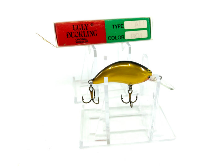 Ugly Duckling Balsa Lure BGI Black Gold Color Size 4 New in Box Old Stock
