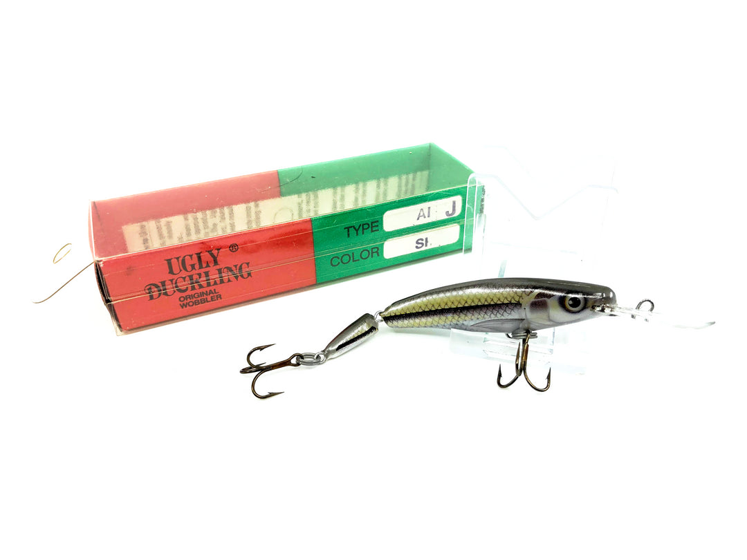 Ugly Duckling Balsa Jointed Lure SI Shiner Color Size 7 New with Box Old Stock
