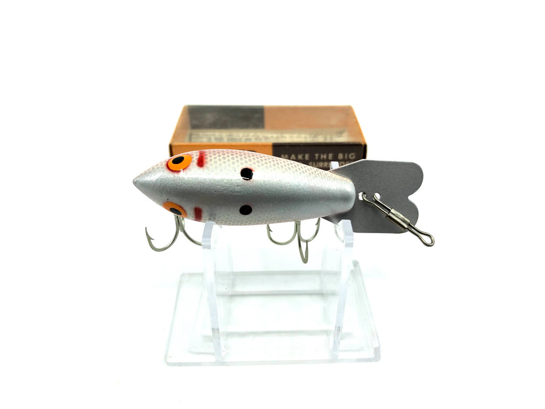 Vintage Wooden Bomber 440 Silver Shad Color with Box