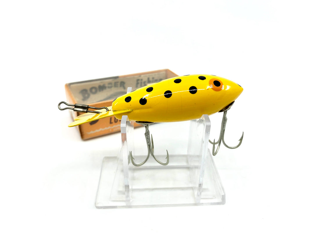 Vintage Wooden Bomber 439 Yellow Black Dots Color with Box