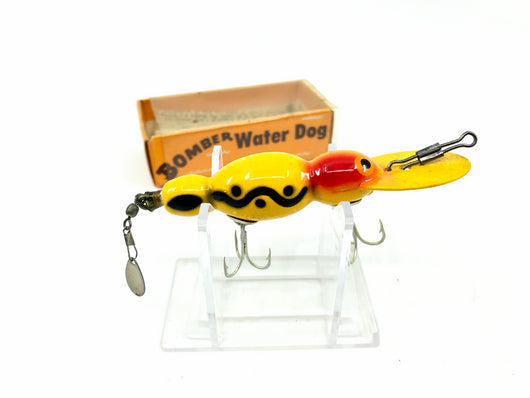 Vintage Wooden Bomber Water Dog 1557 Yellow Black Shadow Color with Box