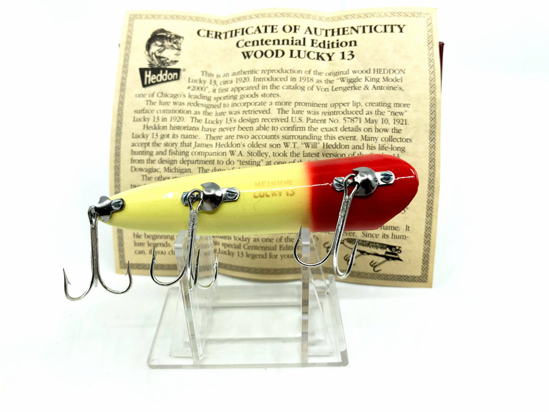 Heddon Centennial Edition Wood Lucky 13 New in Box NO. 2500W-RH