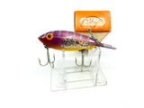 Vintage Wooden Bomber 471 Purple Back Yellow Belly Silver Sparkle Color with Box