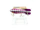 Vintage Wooden Bomber 471 Purple Back Yellow Belly Silver Sparkle Color with Box