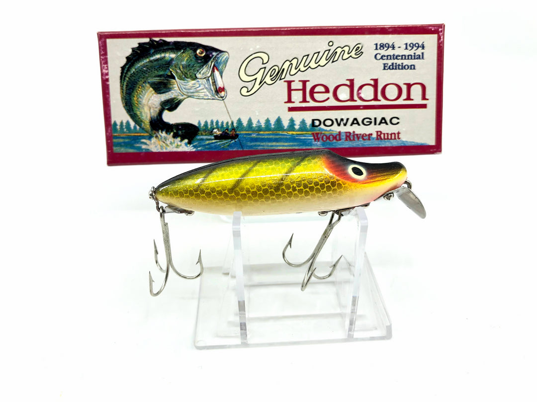 Heddon Centennial Edition Wood River Runt New in Box No. 9400W-L Perch Color