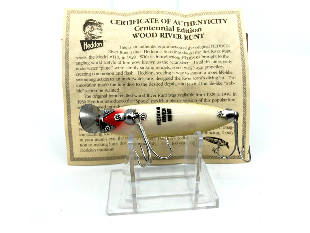 Heddon Centennial Edition Wood River Runt New in Box No. 9400W-L Perch Color