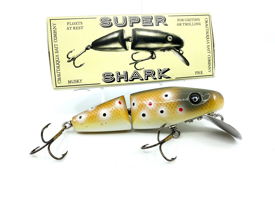 Vintage Early Chautauqua Super Shark Brown Trout Color with Box