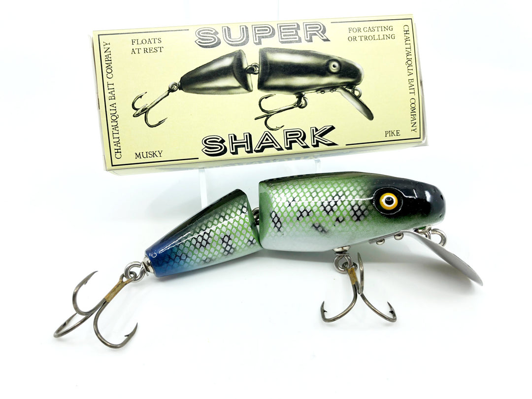 Vintage Early Chautauqua Super Shark Baby Bass Color with Box