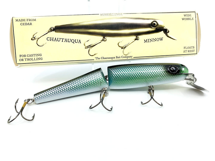 Vintage Early Jointed Chautauqua 8" Minnow Musky Lure Chautauqua Chub Color