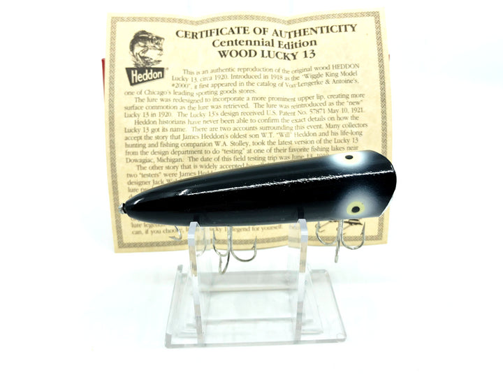 Heddon Centennial Edition Wood Lucky 13 New in Box No. X2500W-BPF Color