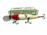Creek Chub 2602DD Deep Diving Jointed Pikie Red Head White Color with Box