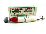 Creek Chub 2602DD Deep Diving Jointed Pikie Red Head White Color with Box