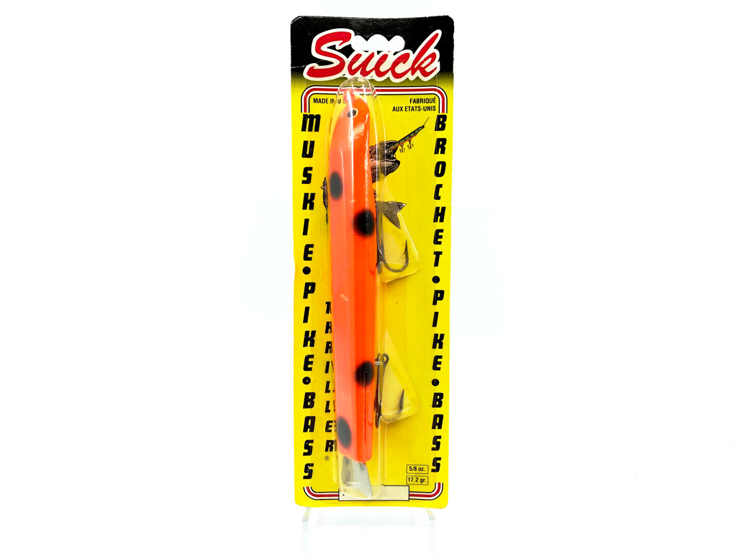 Suick 7" Thriller Blaze Orange Black Spots Color 7-W New on Card Old Stock