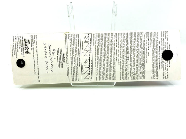 Suick 9" Thriller Silver Glitter Discontinued Color 9G-1 New on Card Old Stock