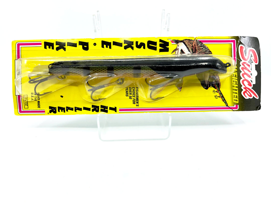 Suick 9" Weighted Thriller Yellow Perch Gold Scales Black Head & Top Color 9W-QS New on Card Old Stock