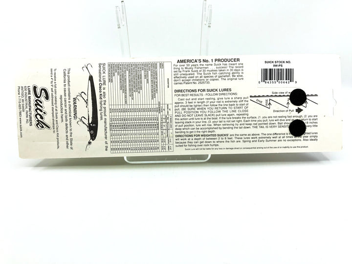 Suick 9" Weighted Thriller Perch Color 9W-PS New on Card Old Stock