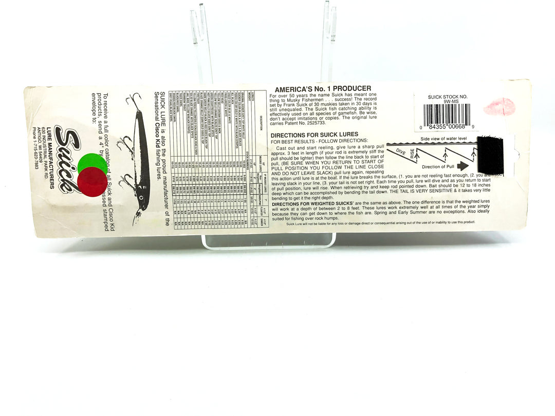 Suick 9" Weighted Thriller Shadow Color 9W-MS New on Card Old Stock