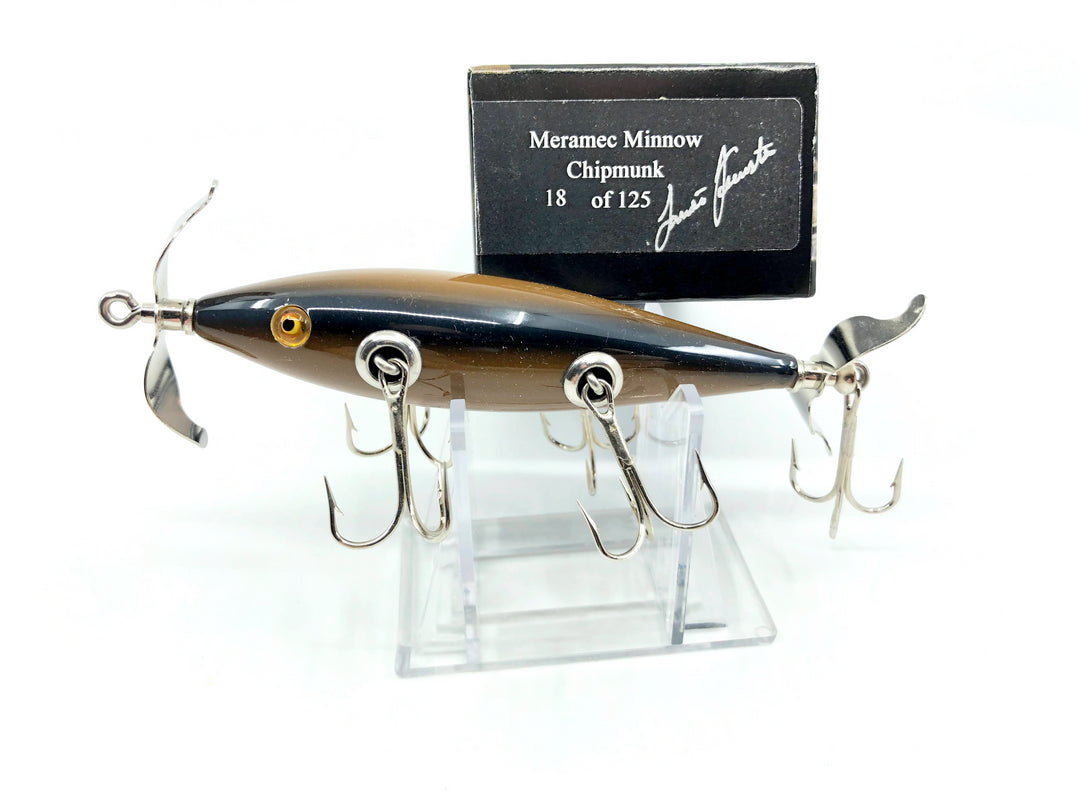 Little Sac Bait Company Meramec Minnow Chipmunk Color Signed Box 18/125