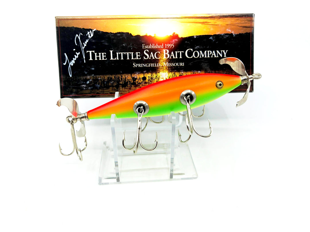 Little Sac Bait Company Meramec Minnow Red / Green Fireglow Color Signed Box 93/125