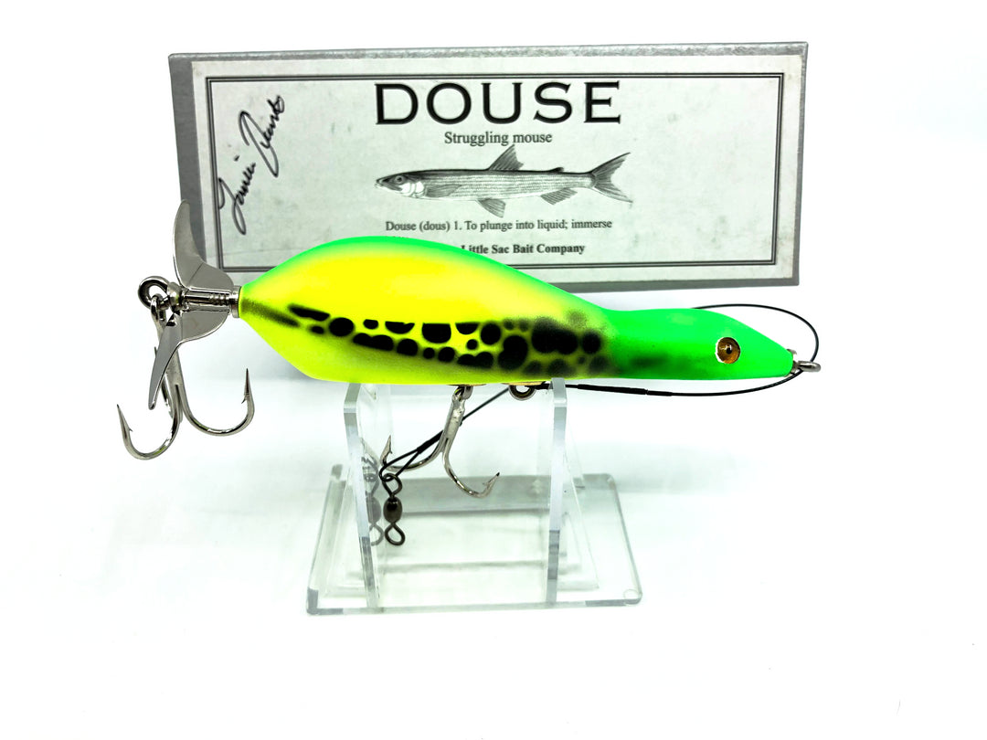 Little Sac Bait Company Douse (Struggling Mouse) Chartreuse and Green Color Signed Box