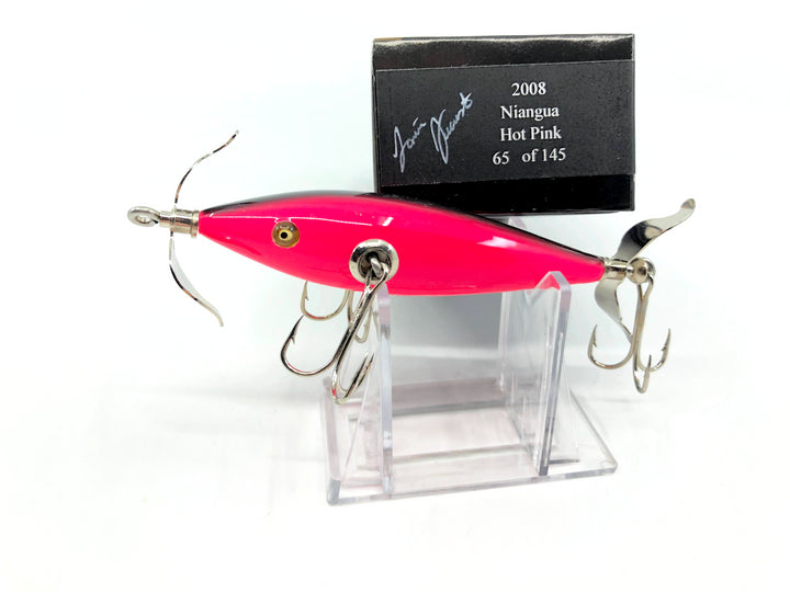 Little Sac Bait Company Niangua Minnow Pink / Black Back Hot Pink 2008 Color Signed Box 65/145