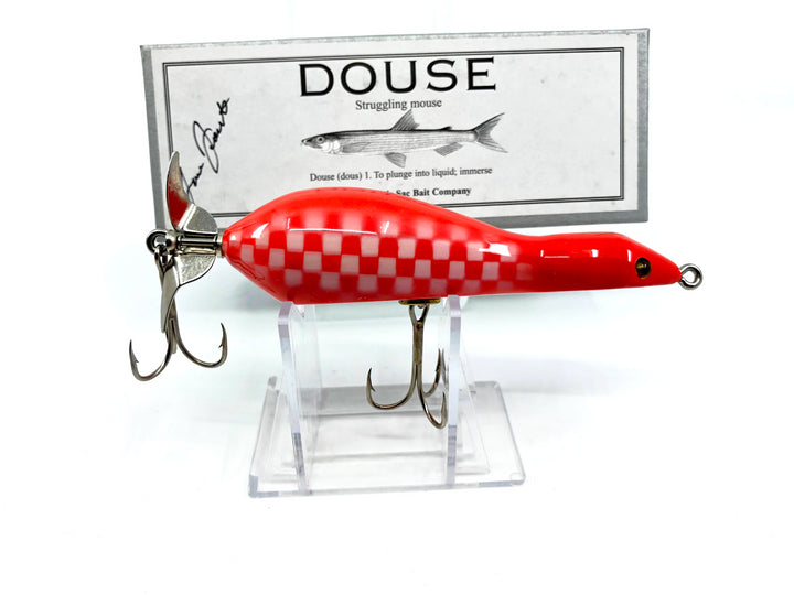 Little Sac Bait Company Douse (Struggling Mouse) Red Checkered Color Signed Box