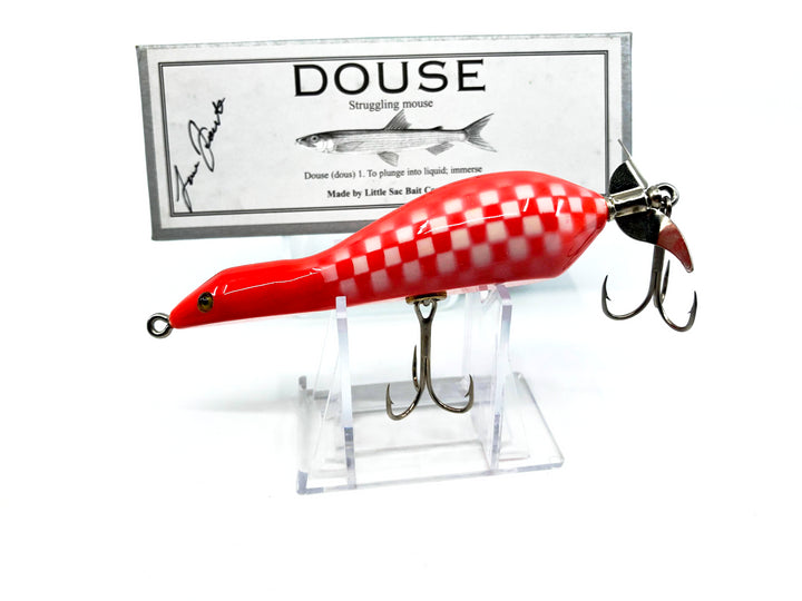 Little Sac Bait Company Douse (Struggling Mouse) Red Checkered Color Signed Box