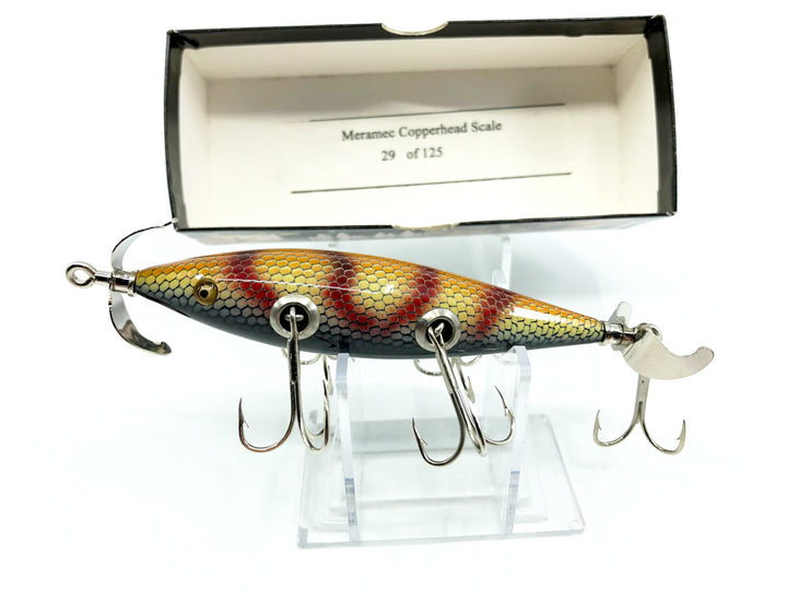 Little Sac Bait Company Meramec Minnow Copperhead Scale Color Signed Box 29/125