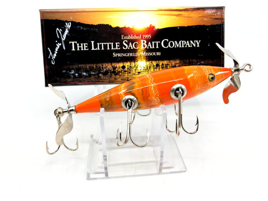 Little Sac Bait Company Meramec Minnow Orange Marble Color Signed Box 29/125