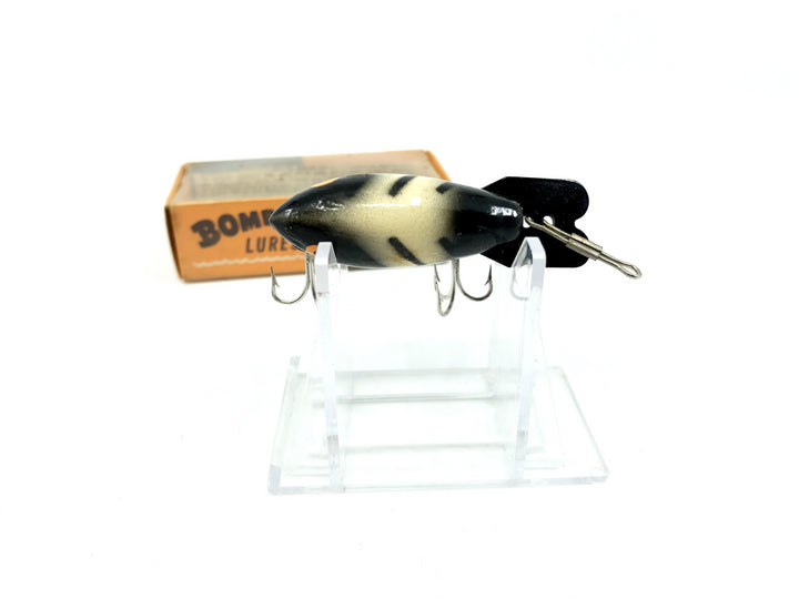 Vintage Wooden Bomber 206 White Black Ribs Color with Box