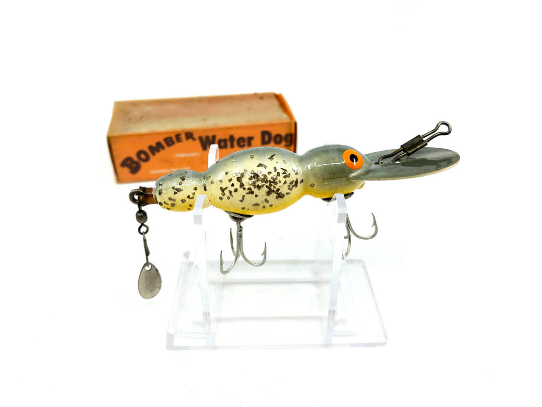 Vintage Wooden Bomber Water Dog 1570 Silver Back Yellow Belly Color with Box