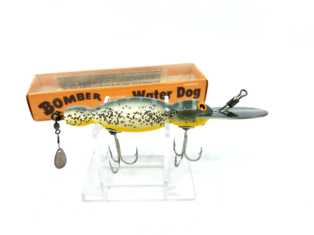 Vintage Wooden Bomber Water Dog 1670 Silver Back Yellow Belly Color with Box