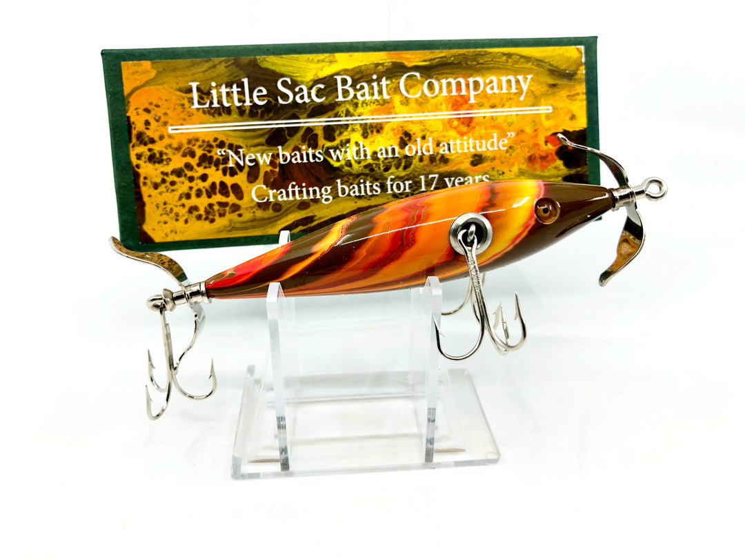 Little Sac Bait Company Musky Niangua Minnow Burnt Lava Color Signed Box 7/40