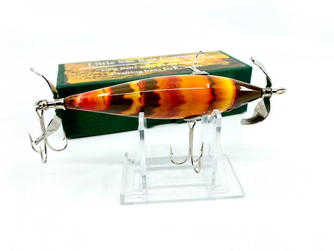 Little Sac Bait Company Musky Niangua Minnow Burnt Lava Color Signed Box 7/40
