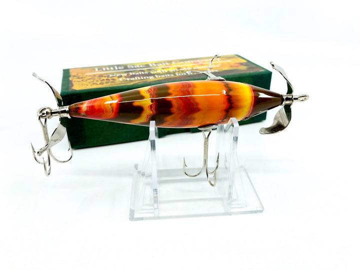 Little Sac Bait Company Musky Niangua Minnow Burnt Lava Color Signed Box 7/40
